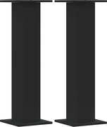 vidaXL Suporturi de plante, 2 buc., negru, 30x30x95 cm, lemn prelucrat