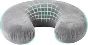 vidaXL Perna de gât pentru călătorie Gri 27 x 27 x 8,5 cm