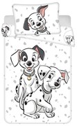 Lenjerie de pat pentru copii albă din bumbac pentru pătuț 100x135 cm 101 Dalmatians – Jerry Fabrics