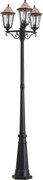 Felinar clasic de exterior negru cu cupru 220cm 3 lumini IP44 - Havana