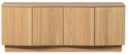 Comodă TV în culoare naturală din lemn de stejar 133x52x45 cm Zuma – WOOOD