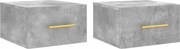 vidaXL Noptiere montate pe perete 2 buc. gri beton 35x35x20 cm