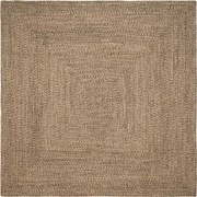 vidaXL Covoare de zonă Pătrat Natural și Negru 200 x 200 cm Iută