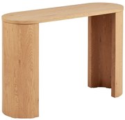 Masă consolă în culoare naturală cu aspect de lemn de stejar 38x114 cm Bibione – House Nordic