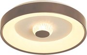 Searchlight 89735-38LT - Plafonieră LED dimabilă POLKA, 24W/230V + 6W, Ø 38,5 cm, maro