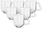 Set de căni de sticlă Altom Heart, 310 ml, 6 buc.