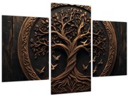 Tablou – Arborele vieții din lemn (90x60 cm)