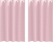 vidaXL Perdele Opaque cu Inel 2 pcs Roz bebe 175 x 140 cm Poliester