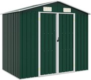 vidaXL Șopron de grădină, verde, 205 x 129 x 183, oțel galvanizat