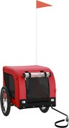 vidaXL Remorcă bicicletă animale companie, roșu/negru, oxford/fier