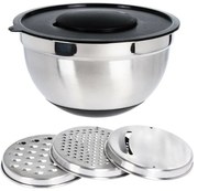 Castron din inox cu capac și răzătoare