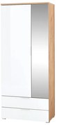 Dulap cu oglindă alb/aspect de lemn de stejar 84x196 cm Telde - Germania