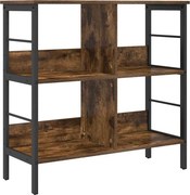 vidaXL Raft pentru cărți Stejar fumuriu 82 x 32 x 79 cm Lemn compozit