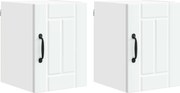 vidaXL Dulap de bucătărie 2 pcs Alb 30 x 31 x 40 cm Lemn compozit