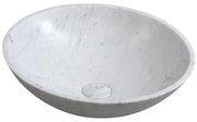 Sapho - Lavoar pe blat BLOK Ø 42 cm piatră/Carrara/alb mat