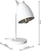 Atmosphera - Lampă de masă pentru copii OREILLES 1xE14/40W/230V albă