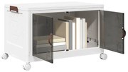 vidaXL Cutie de depozitare stivuită cu roți 75 L 64x40x41 cm