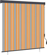 vidaXL Rulou textil cu perdele Dungi Galben și Albastru 180 x 250 cm