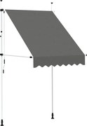 vidaXL Copertină retractabilă manual, antracit, 150 cm