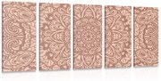 Tablou 5-piese Mandala florală