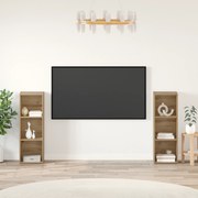 vidaXL Set comodă TV 2 pcs stejar artizanal 107 x 35 x 37 cm