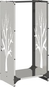 vidaXL Suport pentru lemne de foc 40x30x80 cm oțel inoxidabil