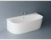 Cada freestanding compozit Marmite Como, 180 x 86 cm, lipita de perete, alb lucios
