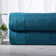Set 2 prosoape de mâini frotir VITO, turcoaz închis, 50 x 90 cm