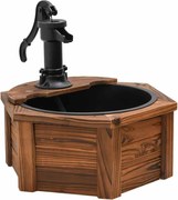 vidaXL Fântână cu pompă, 57x57x53 cm, lemn masiv de brad