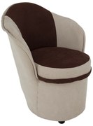 Fotoliu cu spatiu depozitare, bej/maro, PERSI