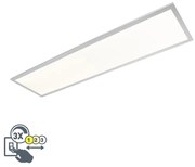 Plafoniera alungită elegantă cromată cu LED IP44 - Plat