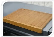 Placă de tăiat din bambus EH cu opritor, 45 x 34 x5 cm