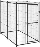 vidaXL Padoc pentru câini de exterior cu acoperiș 110x220x180 cm oțel