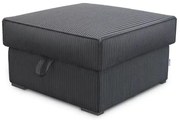 Taburet gri inchis SMART COSARO cu spatiu de depozitare 65x65 cm