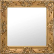 vidaXL Oglindă de perete în stil baroc, auriu, 50 x 50 cm