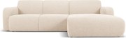 Coltar dreapta 4 locuri, Molino-101, Micadoni Home, 250x170x72 cm, tesatura boucle, bej