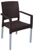 Scaun de grădină stivuibil Ratan Lux, wenge