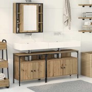 vidaXL Unități de vanitate pentru baie 3 pcs Maro 80 x 30 x 60 cm