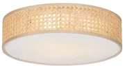 Plafoniera orientala din ratan 40 cm cu 3 lumini - Tromma
