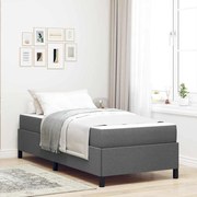vidaXL Pat cu arcuri Gri închis și Negru 80 x 200 cm