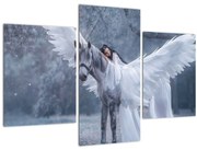 Tablou - Fata și unicorn (90x60 cm)