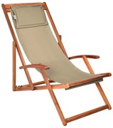 Șezlong de grădină SIENA, 65x87x102cm, bej Jurhan