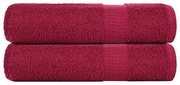vidaXL Prosoape de duș 2 buc Bordeaux 70x140 cm 360 g/m² 100% bumbac