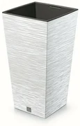 Ghiveci de flori FURU SQUARE 24 cm, alb, 24 cm