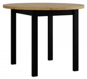 Masă sufragerie extensibilă Messas 100 130 II L (Stejar artisan + Negru) (pentru 2-4 persoane). 1105400