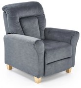 Fotoliu recliner Bard stofa gri H102 cm