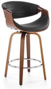 Scaun de bar Scarlet, negru / nuc