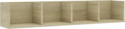 vidaXL Raft de perete CD-uri, stejar Sonoma, 100 x 18 x 18 cm
