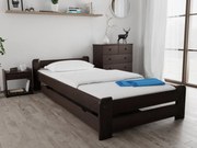 Pat Emily 90x200 cm, nuc Saltele: Cu saltele Deluxe 10 cm, Somiera pat: Cu lamele curbate