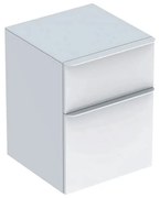 Dulap mediu suspendat Geberit Smyle Square alb 2 sertare 45 cm